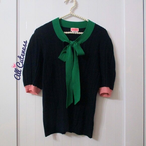 kate spade Sweaters - Kate Spade Navy Colorblock Top Size L